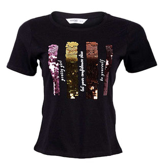 Redtag Blingy Graphic T-Shirt for Women