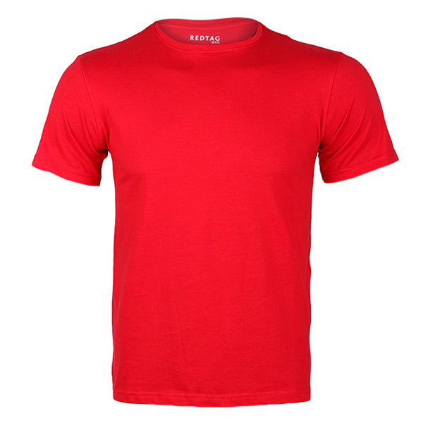 RED CREW NECK T SHIRT