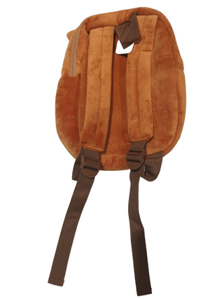 BROWN CHARACTER FAUX FUR BACKPACK