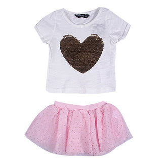 Baby T-shirt with skirt set