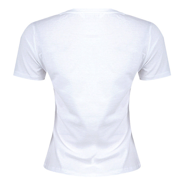 Redtag White Photographic Print T-Shirt for Women