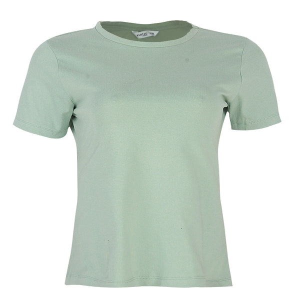 Redtag Green Crewneck T-Shirt for Women