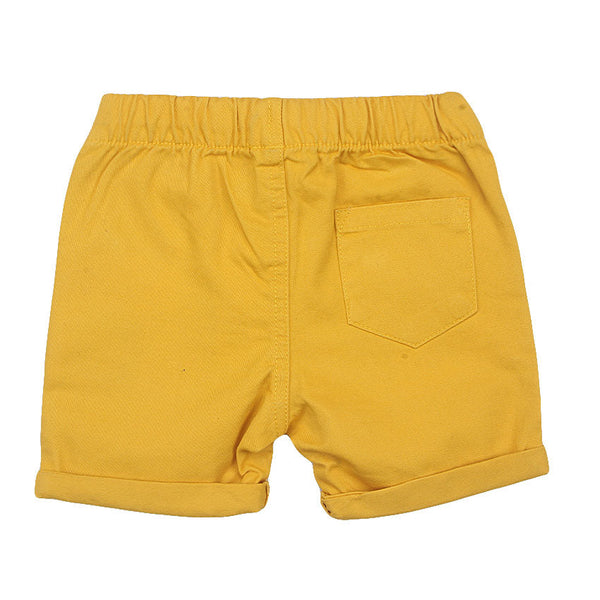 Redtag Mustard Shorts for Toddler Boys