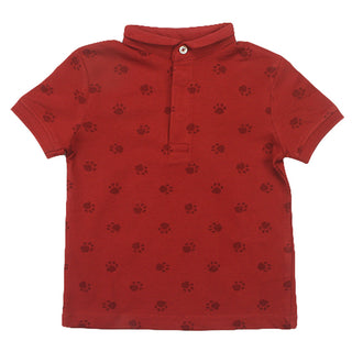 Redtag Boy's Red Polo Shirt