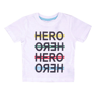 Redtag White Printed T-Shirt for Toddlers