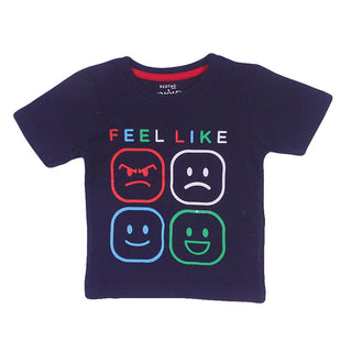 Redtag Printed Crewneck T-Shirt for Kids