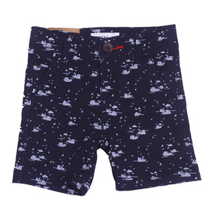 Redtag Navy Printed Shorts for Boys