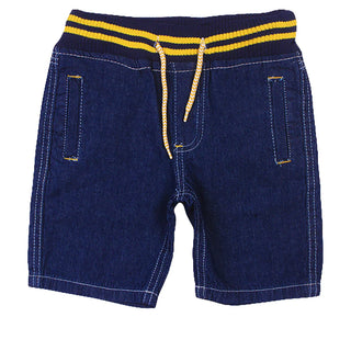 Redtag Dark Wash Denim Shorts for Boys