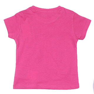 Redtag Fuchsia Casual Graphic T-Shirt for Girls