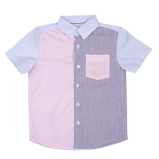 Redtag Boy's Blue Casual Shirts