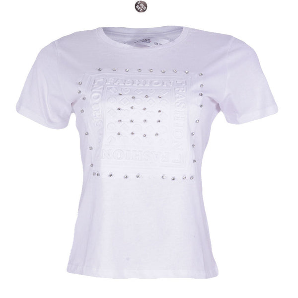 Redtag White Casual T-Shirt for Women