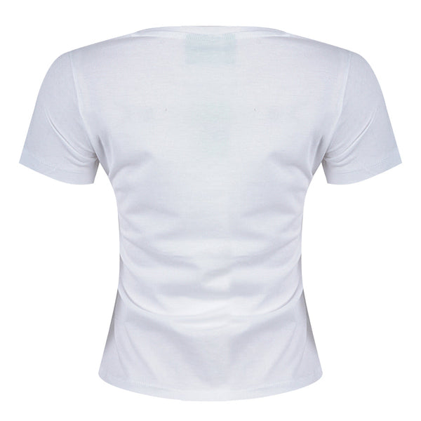 Redtag White Graphic Printed T-Shirt for Women