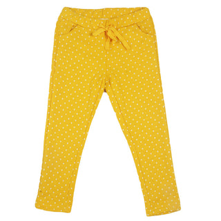 Redtag Mustard Printed Active Pants for Girls