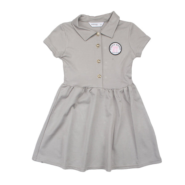 Redtag Girl's Pale Grey Casual Dresses