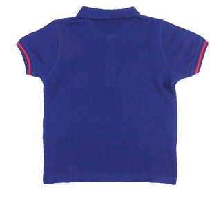 Redtag Blue Spider Printed Polo Shirt for Boys