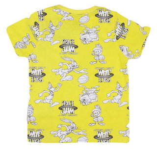 Redtag Yellow Printed T-Shirt for Boys