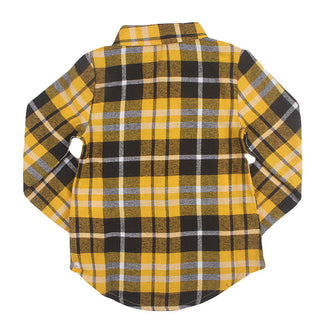 Redtag Casual Mustard Plaid Shirt for Girls