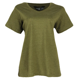 Redtag Pale Green Casual T-Shirt for Women