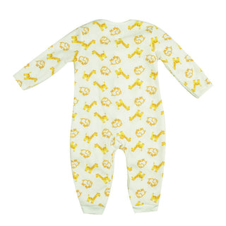 Redtag Yellow Printed Romper Suit for Newborn