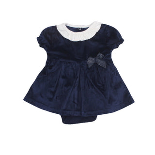 Redtag Navy Casual Dress for Newborn