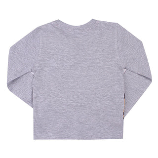 Redtag Mid-Grey Crewneck Shirt for Boys
