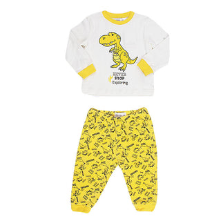 Redtag Ecru Pyjama Set for Boys