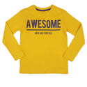 Redtag Yellow Casual T-Shirt for Boys