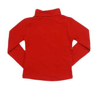Redtag Girl's Red Casual T-Shirts