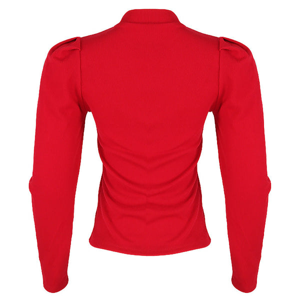 Redtag Women's Red Formal Jersey Tops